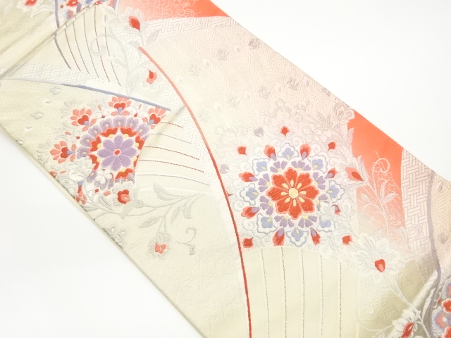 JAPANESE FUKURO OBI / WOVEN FLOWER CREST